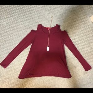 Flowy Cold Shoulder Top